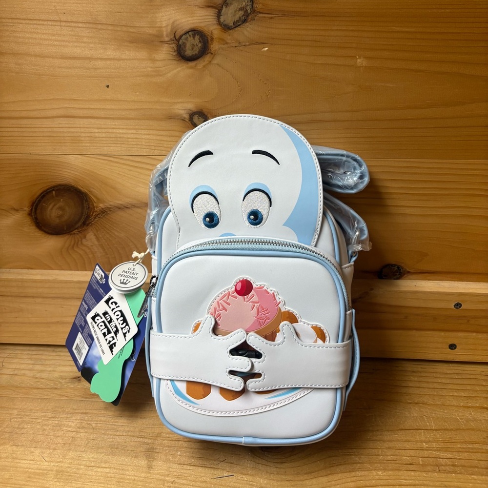 Loungefly Casper the Friendly Ghost Glow Crossbuddies Bag with Coin Bag